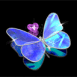 Papillon de verre qui bat des ailes