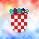 Drapeau Croatie feux d'artifice