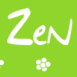 "Zen" sur fond color