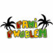 Mention crole "Pani Pwoblem" avec palmiers