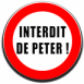 Panneau "Interdit de pter"
