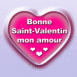 Coeur rose "Bonne Saint-Valentin..."