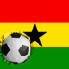 Ghana: Drapeau et ballon encastr